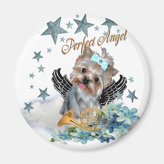 Imán Yorkshire Terrier Perfect Angel (Frente)