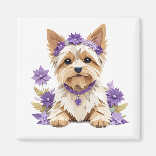 Imán Yorkshire Terrier Playful Adorable Fun Animal Cute