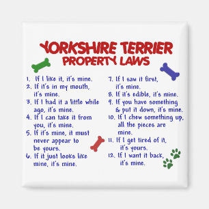 Imán YORKSHIRE TERRIER Property Laws 2 Yorkie