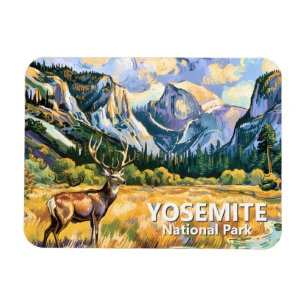 Imán Yosemite Half Dome Vintage Ciervo Van Gogh