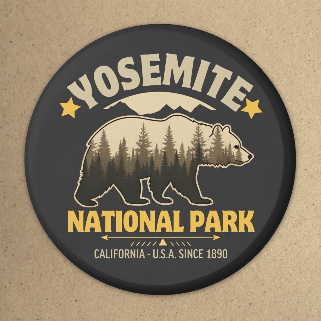 Imán Yosemite National Park Vintage Bear (Subido por el creador)