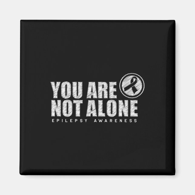 Imán You Are Not Alone Wear Purple Day Epilepsy Awarene (Frente)