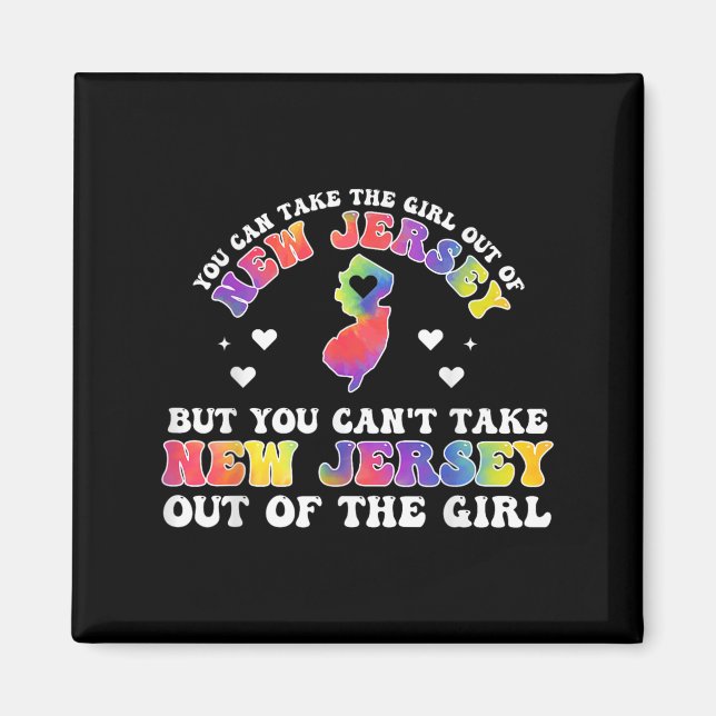 Imán You Can’t Take New Jersey Out Of The Girl Fun Tie- (Frente)