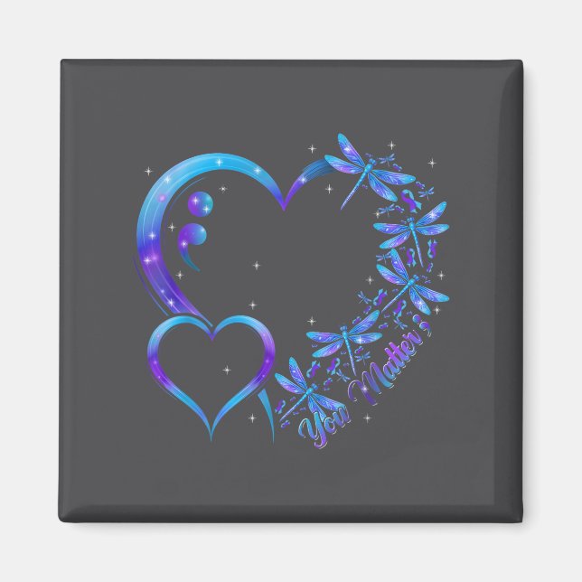 Imán You Dragonfly Suicide Prevention Awareness Men Wom (Frente)