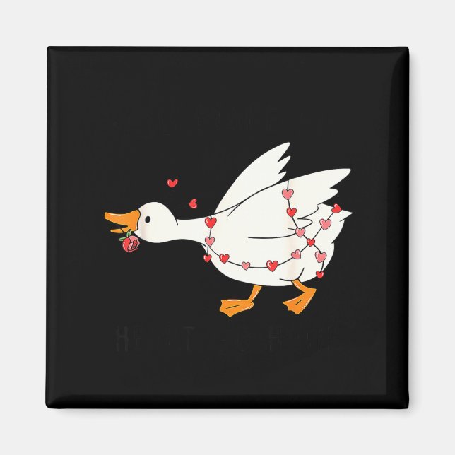 Imán You Make My Heart Go Honk Goose Valentine  (Frente)