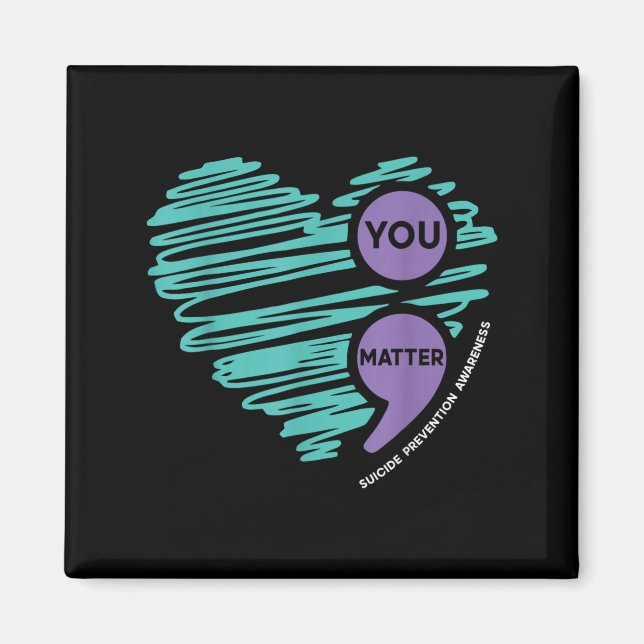 Imán You Semicolon Suicide Prevention Awareness Month  (Frente)