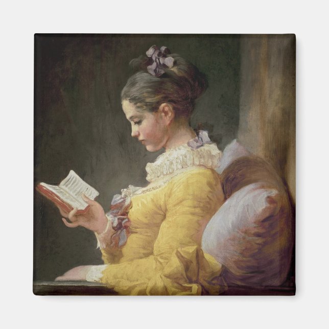 Imán Young Chica Reading, c.1776 (Frente)