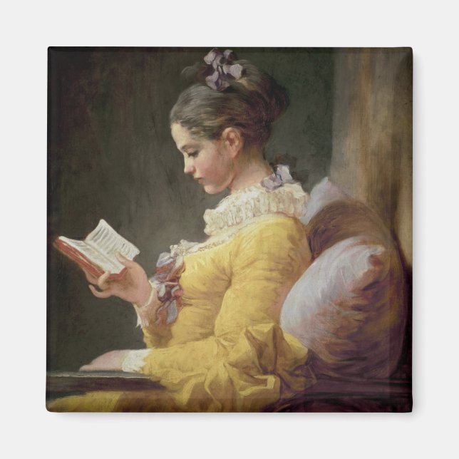 Imán Young Chica Reading, c.1776 (Frente)