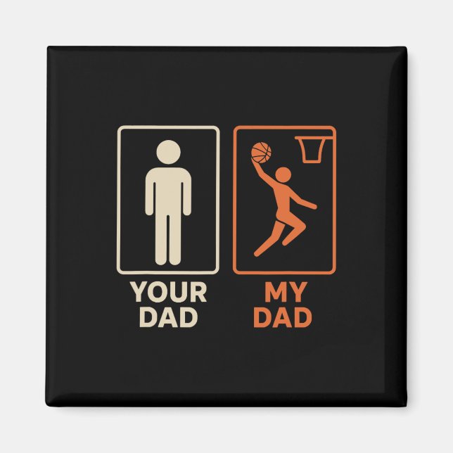 Imán Your Dad My Dad Sketll Dunk Daughter Son Father's  (Frente)