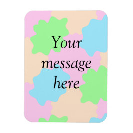 Imán Your message here add text name boho colorful rust