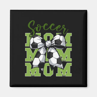 Imán Youth Soccer Mom Coquette Bow Cute Sister Toddler