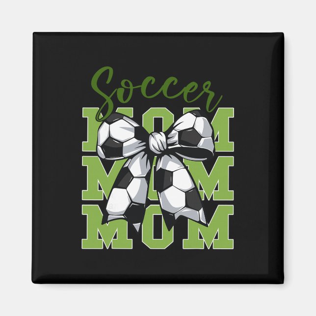 Imán Youth Soccer Mom Coquette Bow Cute Sister Toddler  (Frente)