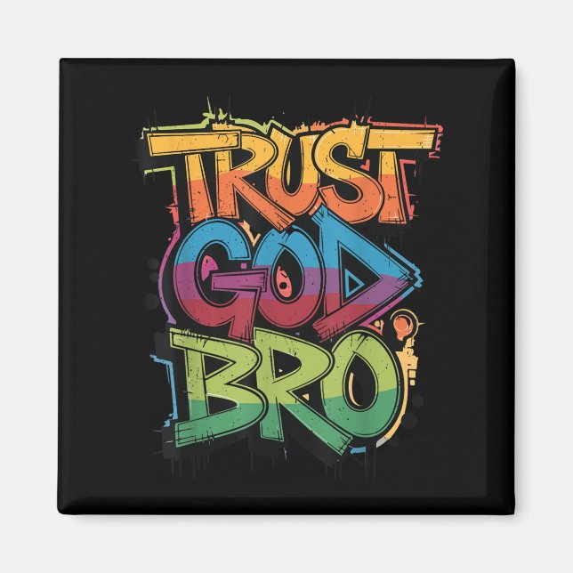 Imán Youth Trust God Bro Funny Christian Boy Son Brothe (Frente)