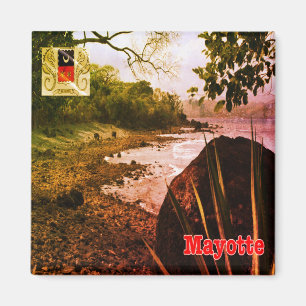 Imán YT - Mayotte - Paisaje playero en Mayotte