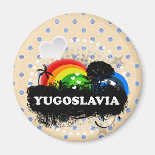 Imán Yugoslavia con sabor a fruta linda