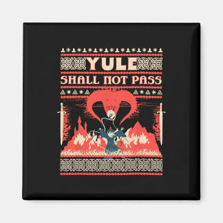 Imán Yule Shall Not P Fantasy Wizard Holiday Pun Funny 