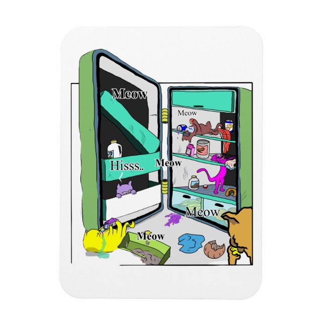 Imán Yum-yum kitty cat (Vertical)