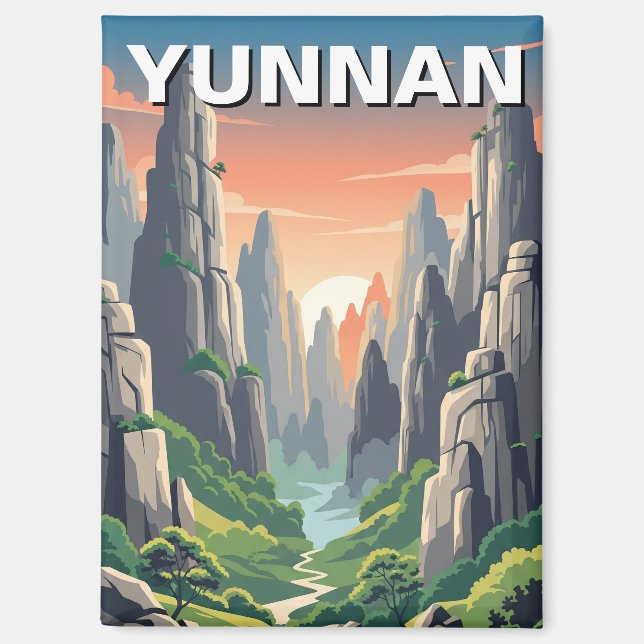 Imán Yunnan Stone Forest China (Anverso)