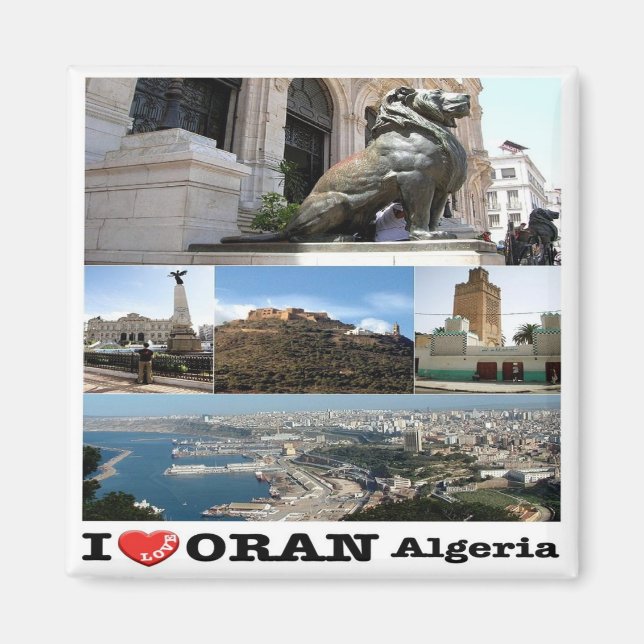 Imán Z007 ORAN I Love, Mosaic Algeria, Africa, Fridge (Frente)