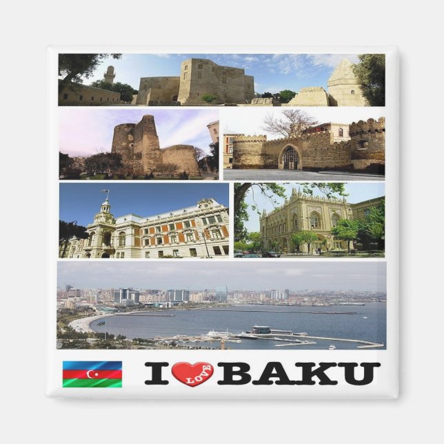 Imán Z009 Amo BAKU, Azerbaiyán, Asia. Frigorífico (Frente)