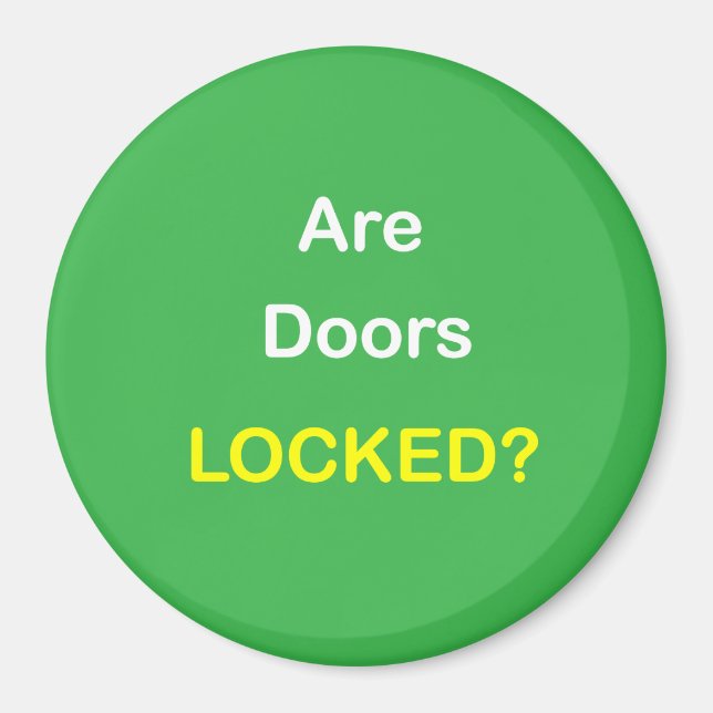 Imán z94 - Recordatorio magnético ~ ¿ESTÁN LAS PUERTAS  (Frente)