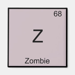 Imán Z - Zombie Funny Chemistry Element Symbol T-Shirt