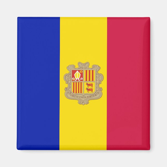 Imán zAD002 FLAG de Andorra - Fridge Magnet (Frente)