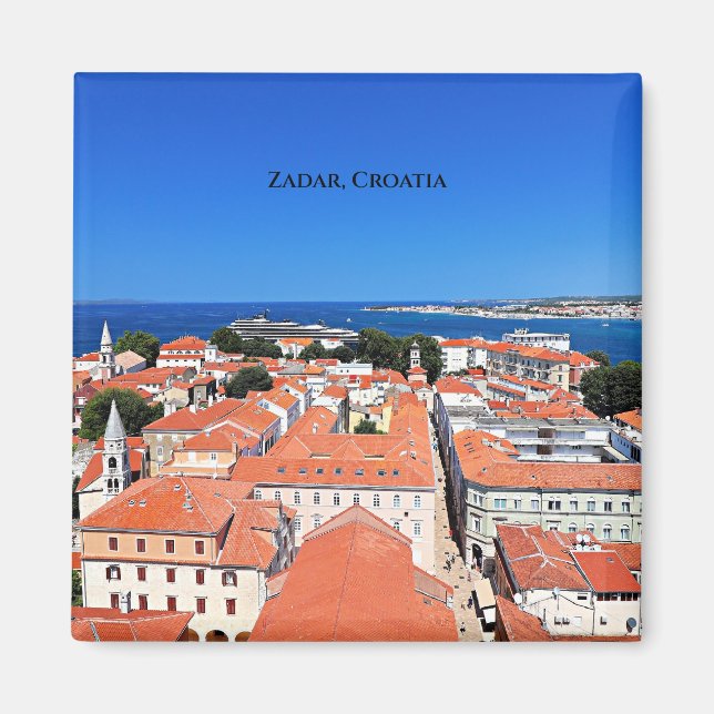 Imán Zadar, paisaje de Croacia (Frente)