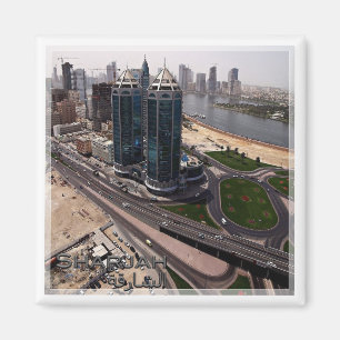 Imán zAE015 SHARJAH, SKYLINE, EAU, Fridge