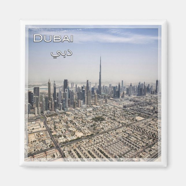 Imán zAE040 Skyline DUBAI, EAU, Asia, Fridge (Frente)