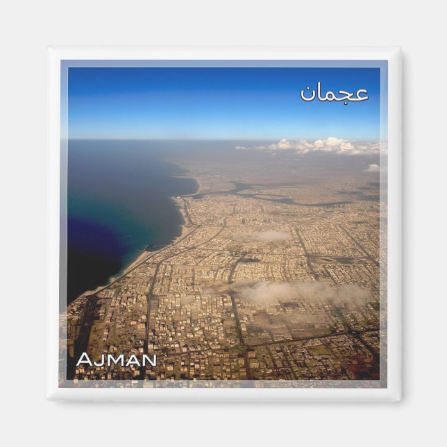 Imán zAE051 AJMAN, Emiratos Árabes Unidos, Fridge (Frente)