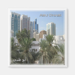 Imán zAE061 panorama ABU DHABI, Emiratos Árabes Unidos,