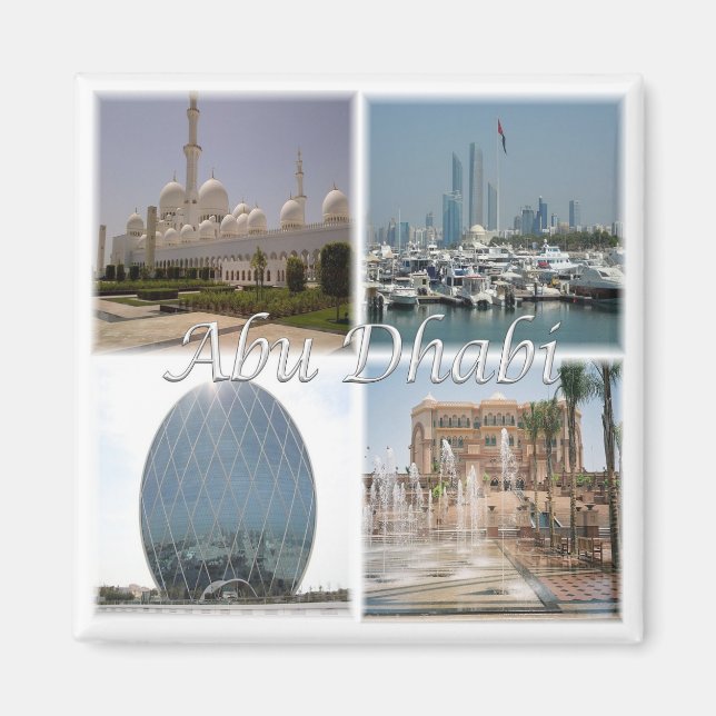 Imán zAE062 ABU DHABI, Emiratos Árabes Unidos, Fridge (Frente)
