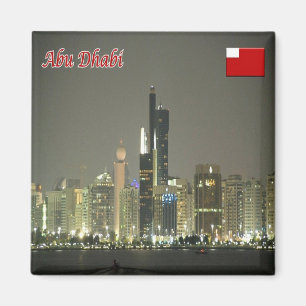 Imán zAE063 ABU DHABI, panorama, Emiratos Árabes Unidos