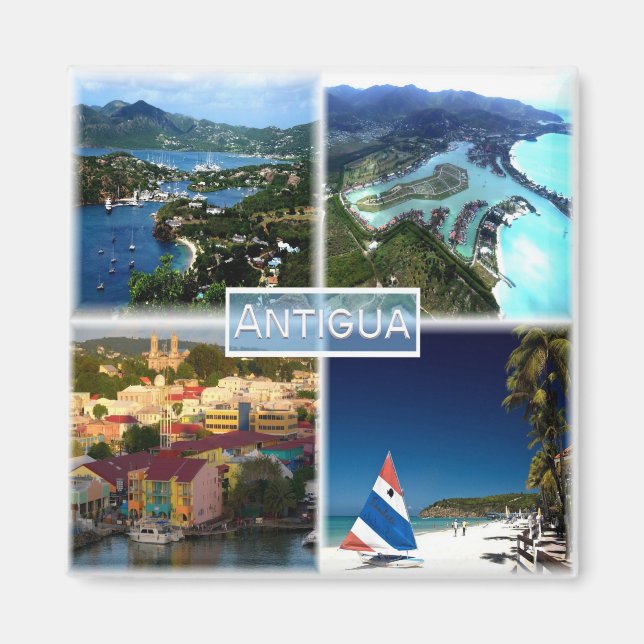 Imán zAG002 ANTIGUA, Mosaic, América, Fridge (Frente)