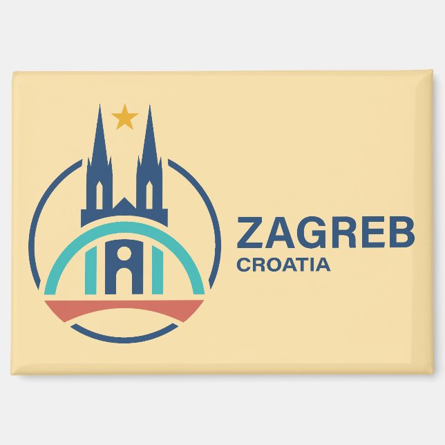 Imán Zagreb Croacia Europa (Anverso)
