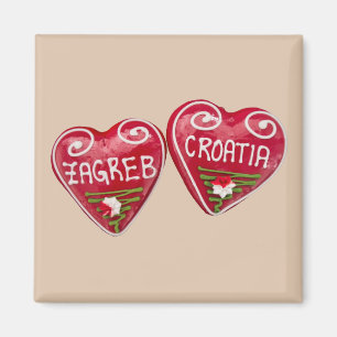 Imán Zagreb, Croacia: Libreto con forma de corazón