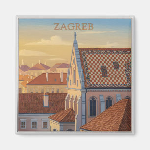 Imán Zagreb - Croacia - Viajes Antiguos 
