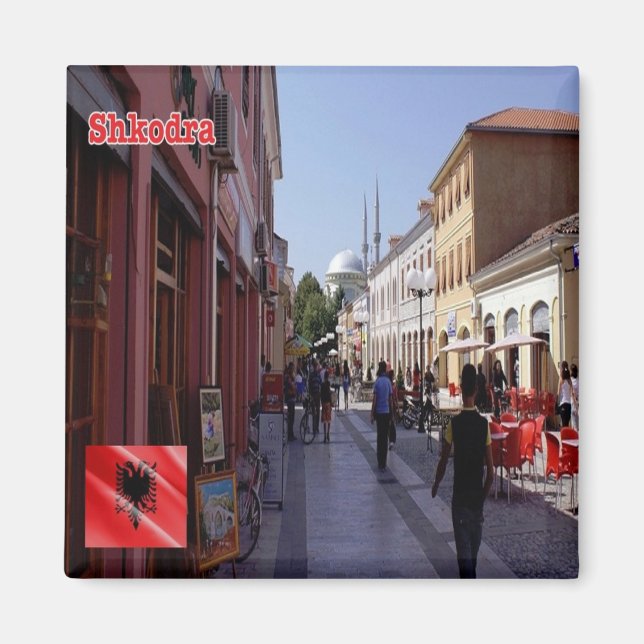 Imán zAL006 SHKODËR center Albania, Fridge (Frente)