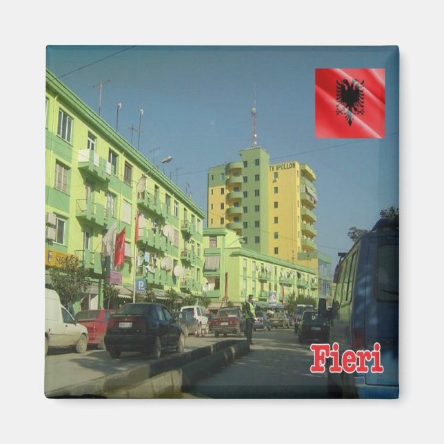 Imán zAL008 FIER Albania, Fridge (Frente)
