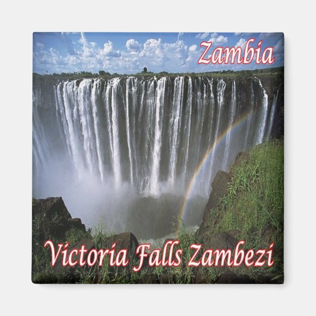 Imán ZAMBIA, Victoria Falls Zambezi, Fridge (Frente)