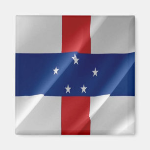 Imán zAN002 ANTILLAS DE PAÍSES BAJOS, Bandera ondulante