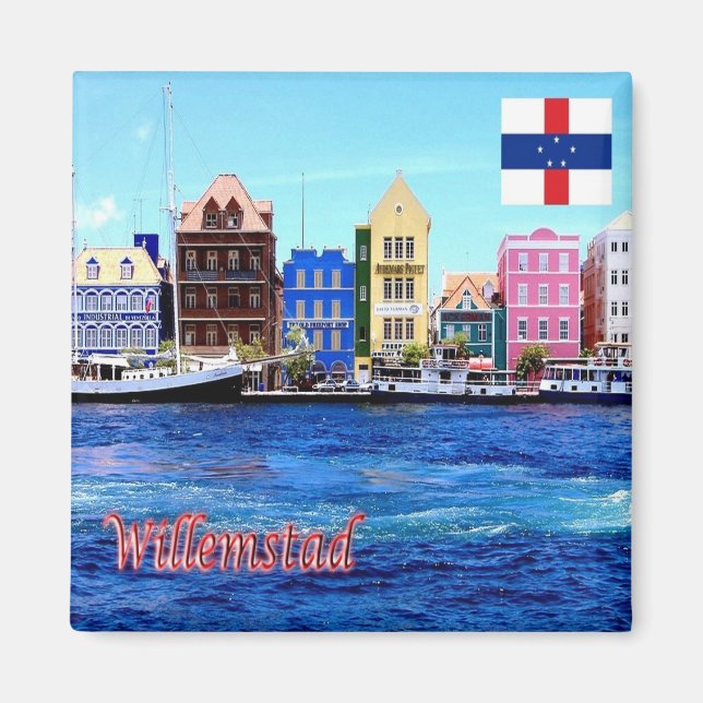 Imán zAN005 WILLEMSTAD, Antillas Neerlandesas, Fridge (Frente)