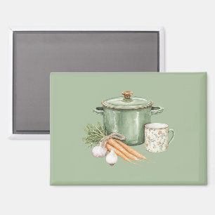 Imán Zanahorias de Olla Verde