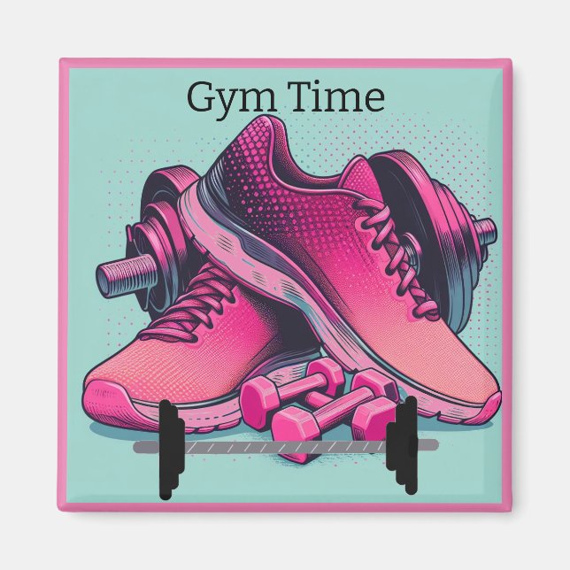 Imán Zapatillas de gimnasio con pesas de gimnasio (Frente)