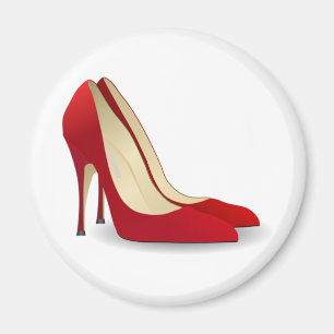 Imán zapatos altos rojos