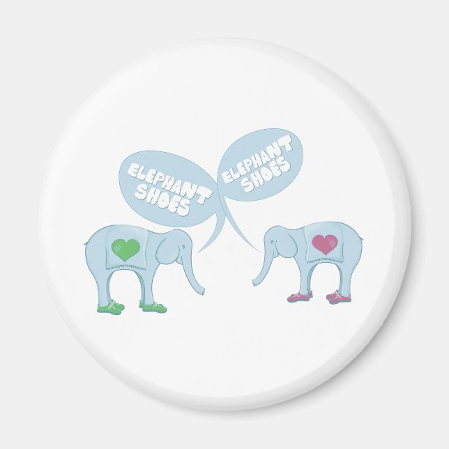 Imán Zapatos de elefante (Frente)