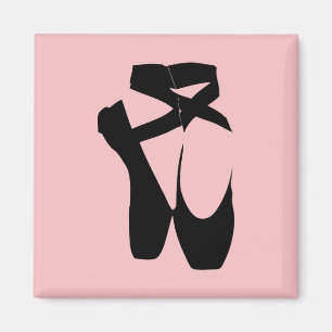 Imán Zapatos de punta de ballet negro