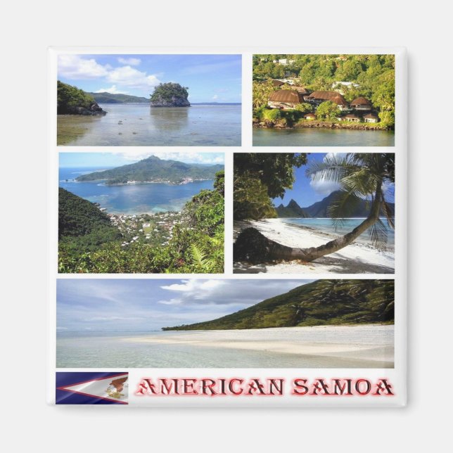 Imán zAS003 AMERICAN SAMOA, Oceanía, Fridge (Frente)
