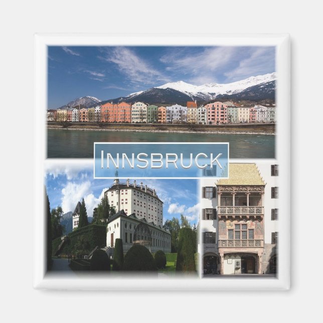 Imán zAT004 INNSBRUCK Austria, Mosaic, Fridge (Frente)